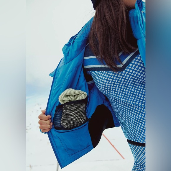 Free People Powder Vixen Jacket Women's Blue Hooded Jacket Small - Picture 4 of 16